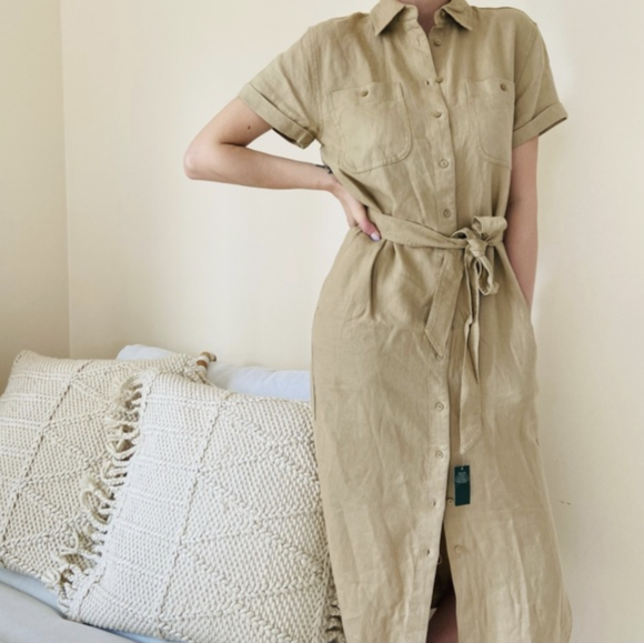 Maxi Linen Shirt Dresses